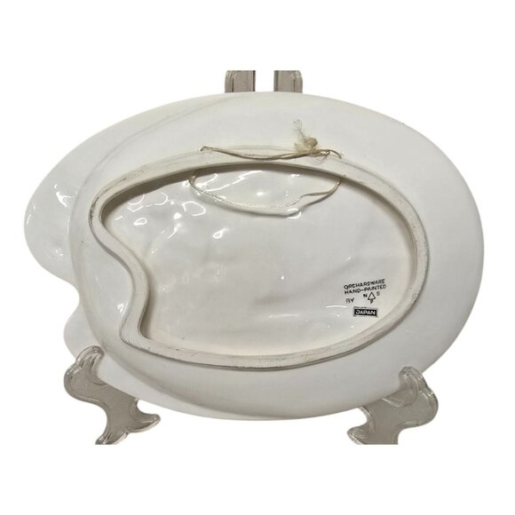 Vintage 10" Hand-Painted Orchardware Ceramic Palette Plate With Paris Scene - Picture 4 of 5